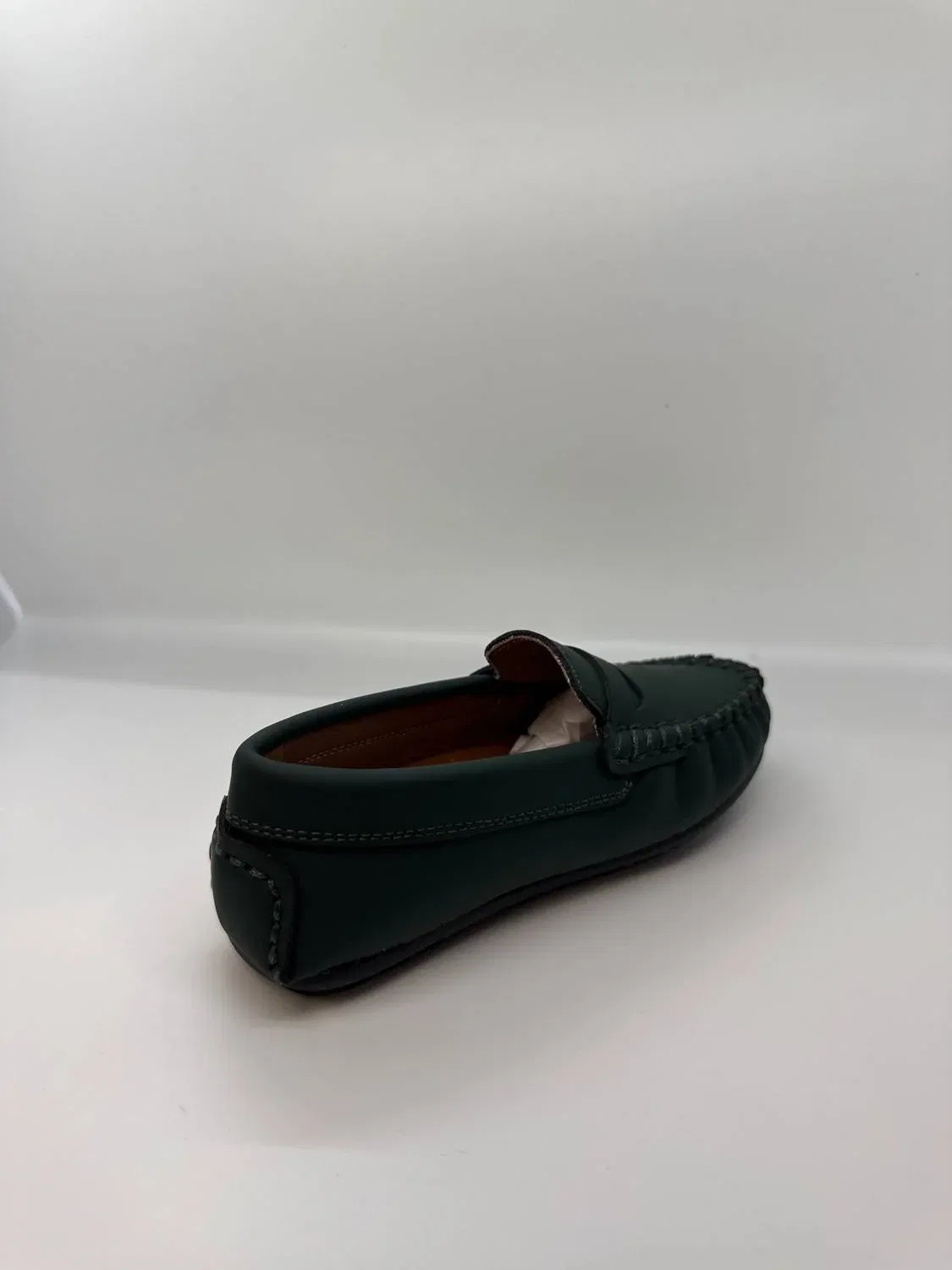 Детские мокасины-лоферы Cosima Penny Loafer из кожи Ralph Miguel, Green Gum Leather — фото 3