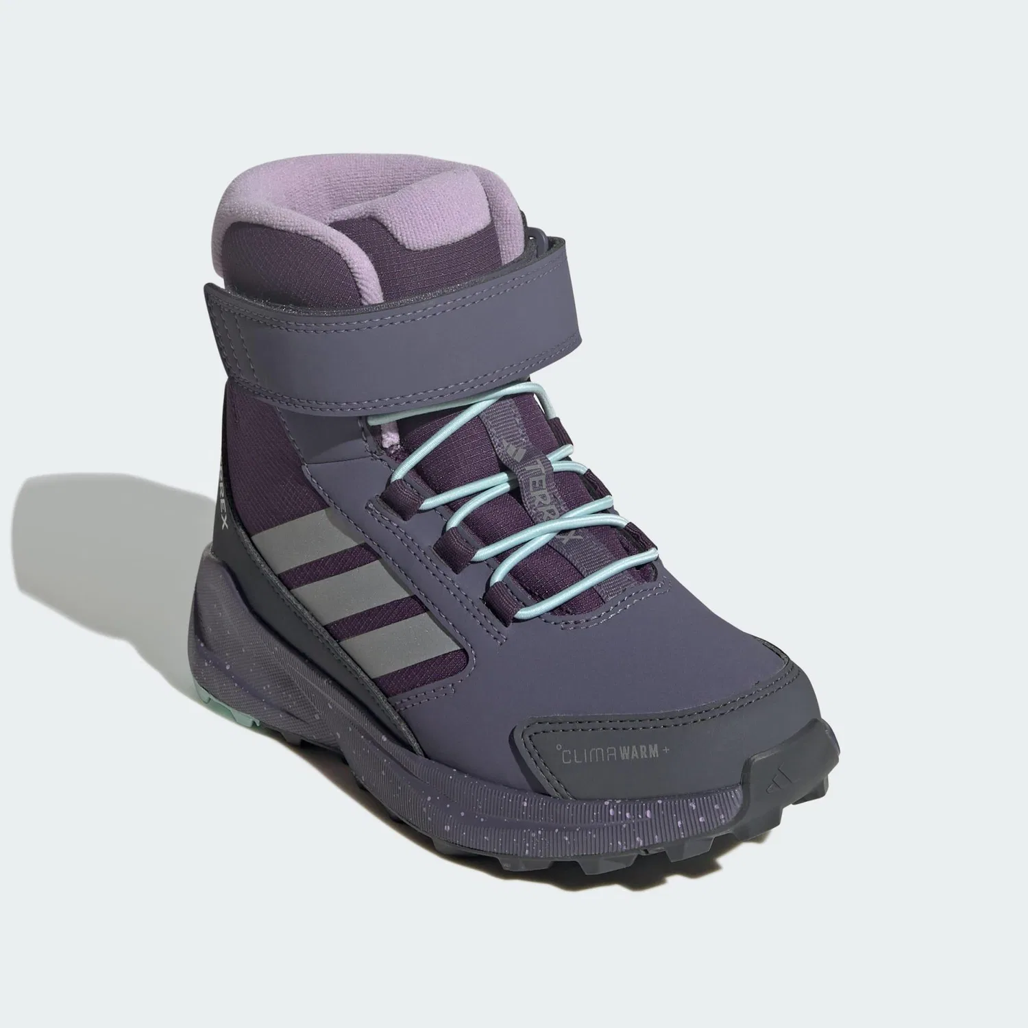 Детские утепленные ботинки для хайкинга Terrex Trailmaker 2 High CLIMAWARM+ Adidas, Electric Lila / Silver / Lagoon Blue — фото 4