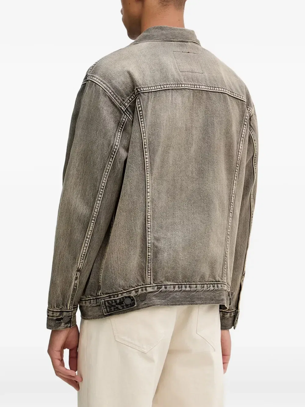 Джинсовая куртка с эффектом потертости Levi's, серый — фото 3