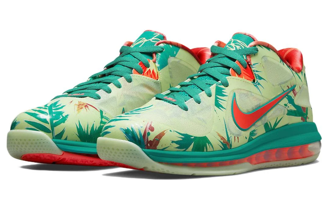 Кроссовки Nike LeBron 9 Low, светло-желтый/оранжевый — фото 3