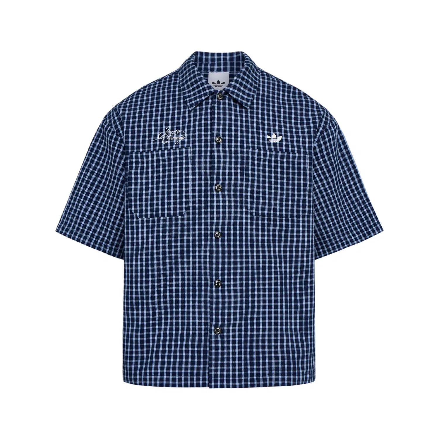 Мужская рубашка с воротником Dark Indigo/Blue Adidas Originals