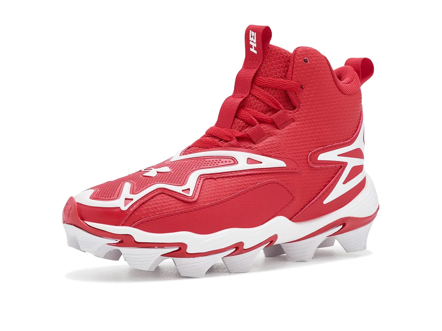 Бейсбольные бутсы Harper 11 RM Jr. Baseball RM Cleats (для малышей, маленьких и больших детей) Under Armour Kids, Red/White/White