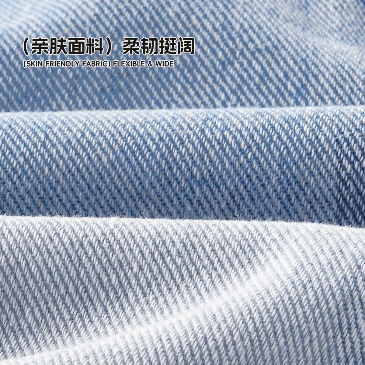 Детский спортивный комплект с круглым вырезом Dickies, Standard White+Solid Color Denim Blue — фото 4