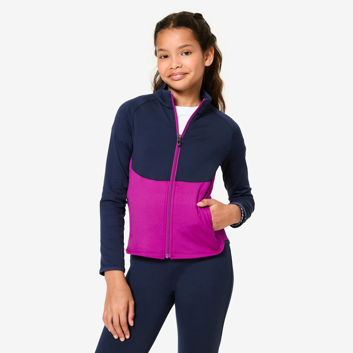 Детский спортивный костюм с длинным рукавом Decathlon, Stahlblau / Magisches Lila — фото 2