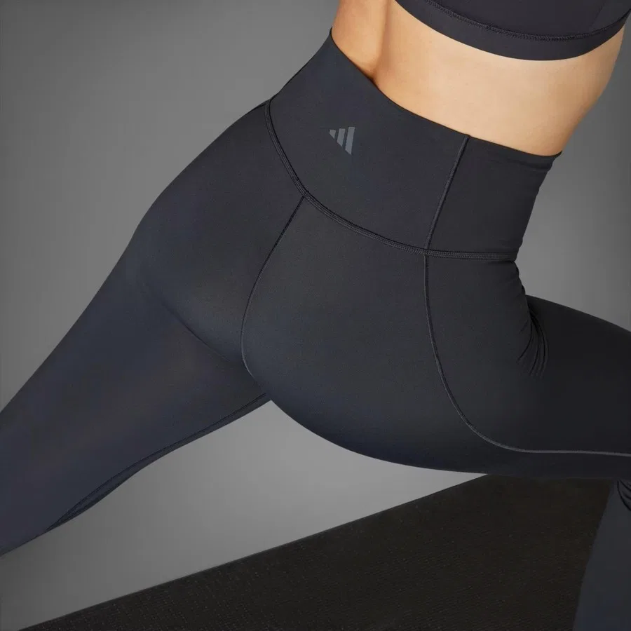 Спортивный бюстгальтер с принтом All Me Flare L adidas, Черный — фото 4