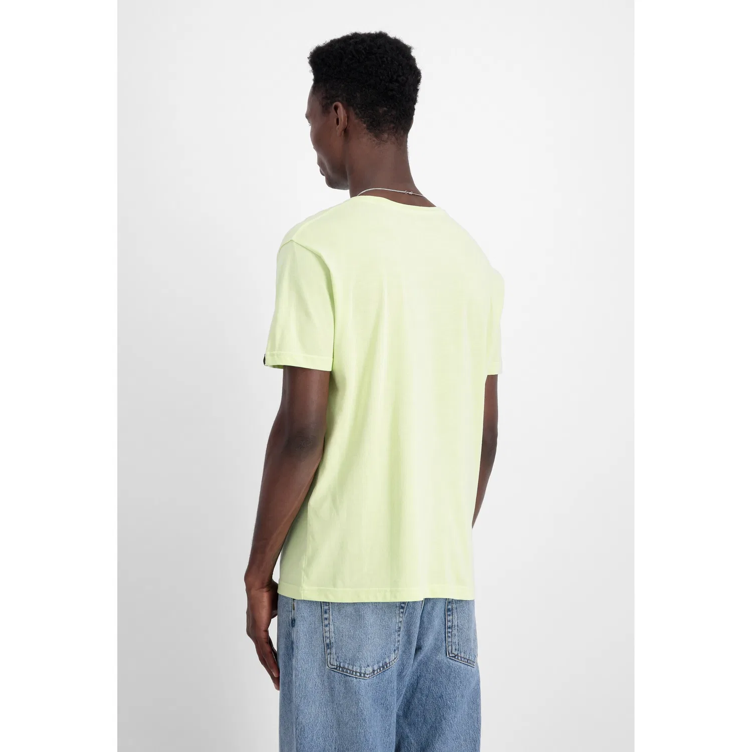 Детская хлопковая футболка Regular Fit Alpha Industries, Arctic Lime — фото 2