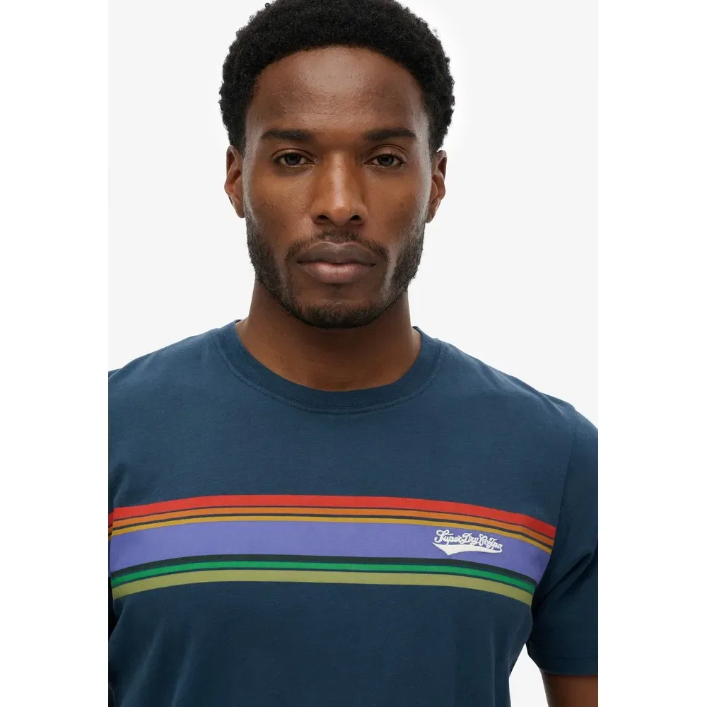 Футболка с коротким рукавом Outdoor Stripe Logo Rlxd Superdry, синий — фото 3