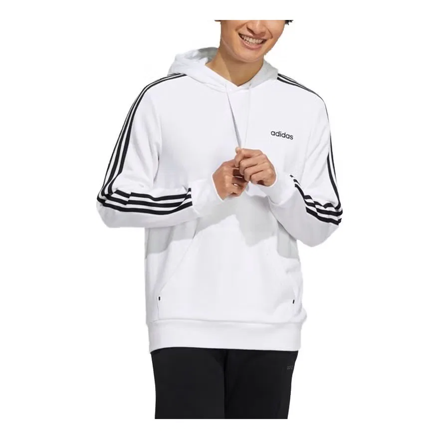 Худи с боковыми полосками Neo casual sports hooded side stripe Adidas, белый