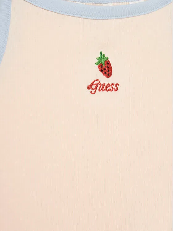 Майка slim fit Guess, розовый — фото 3