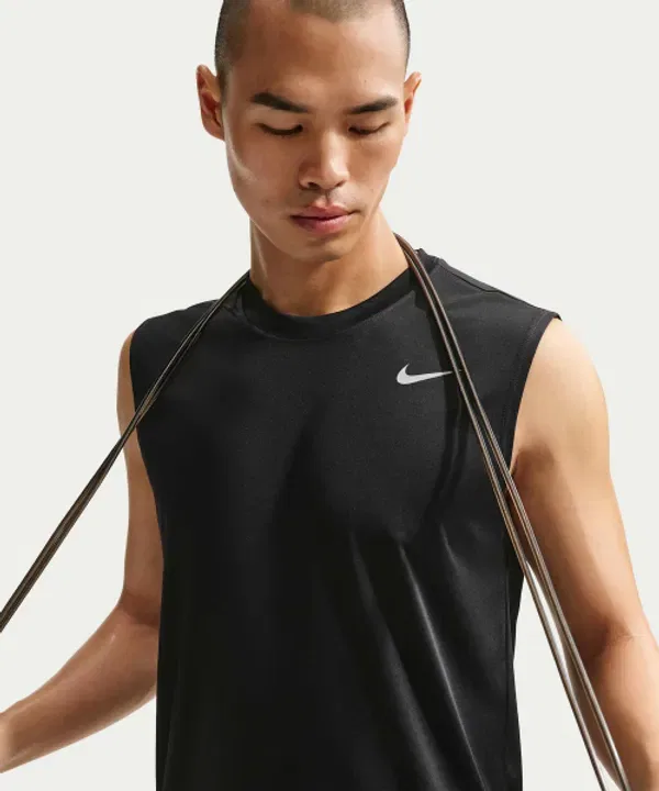 Майка тренировочная Nike Dri-FIT, черный матовый — фото 3