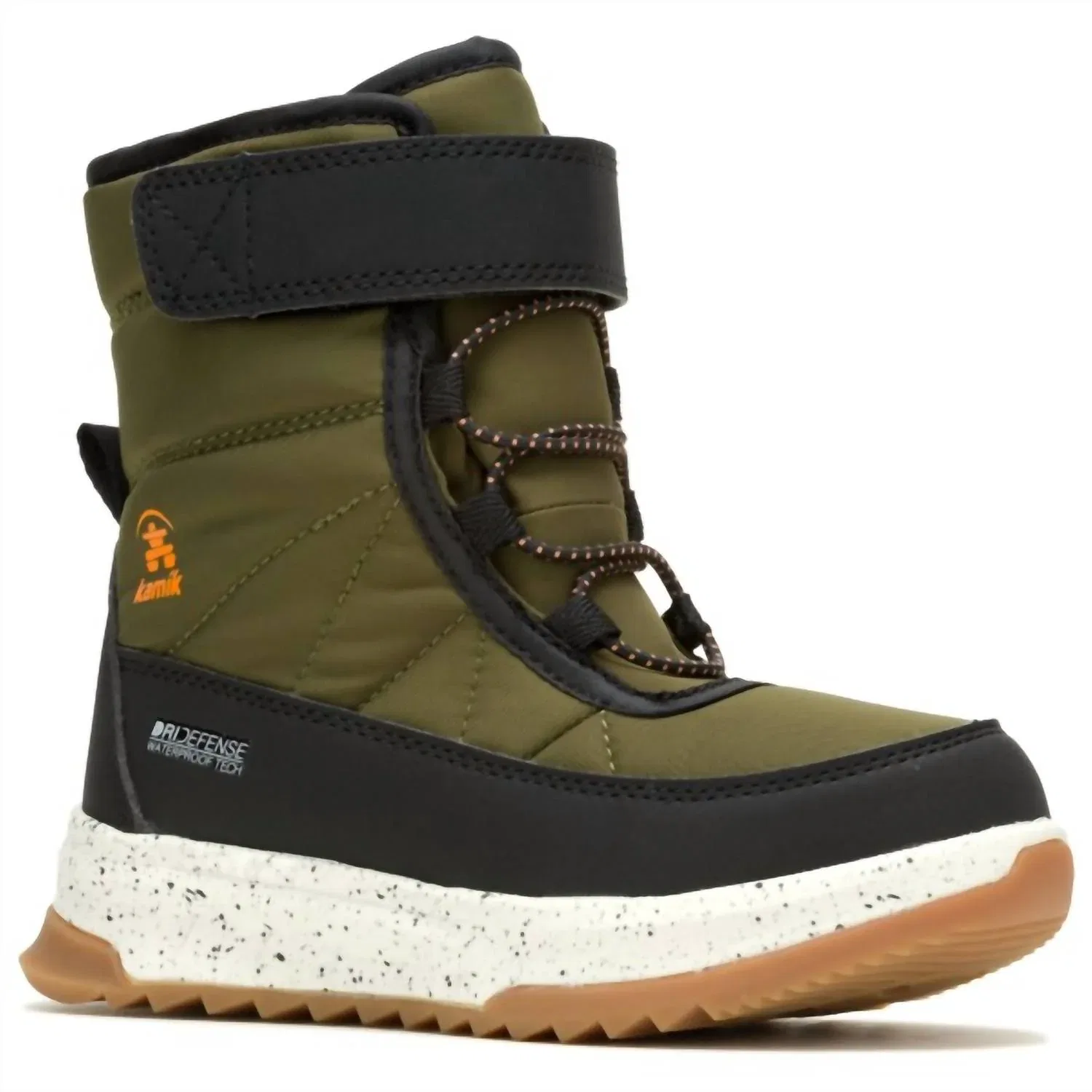 Детские зимние ботинки для мальчиков на плоской подошве Stormy Winter Boots kamik, зеленый