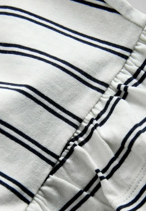 Футболки, комплект 4 шт, хлопок, Basic T-shirt, The Set, Navy Blue, Ecru Stripe, темно-синий — фото 4