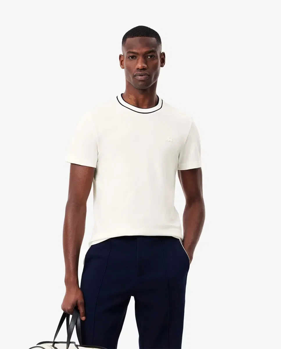 Мужская футболка с коротким рукавом из пике Lacoste, Blanco