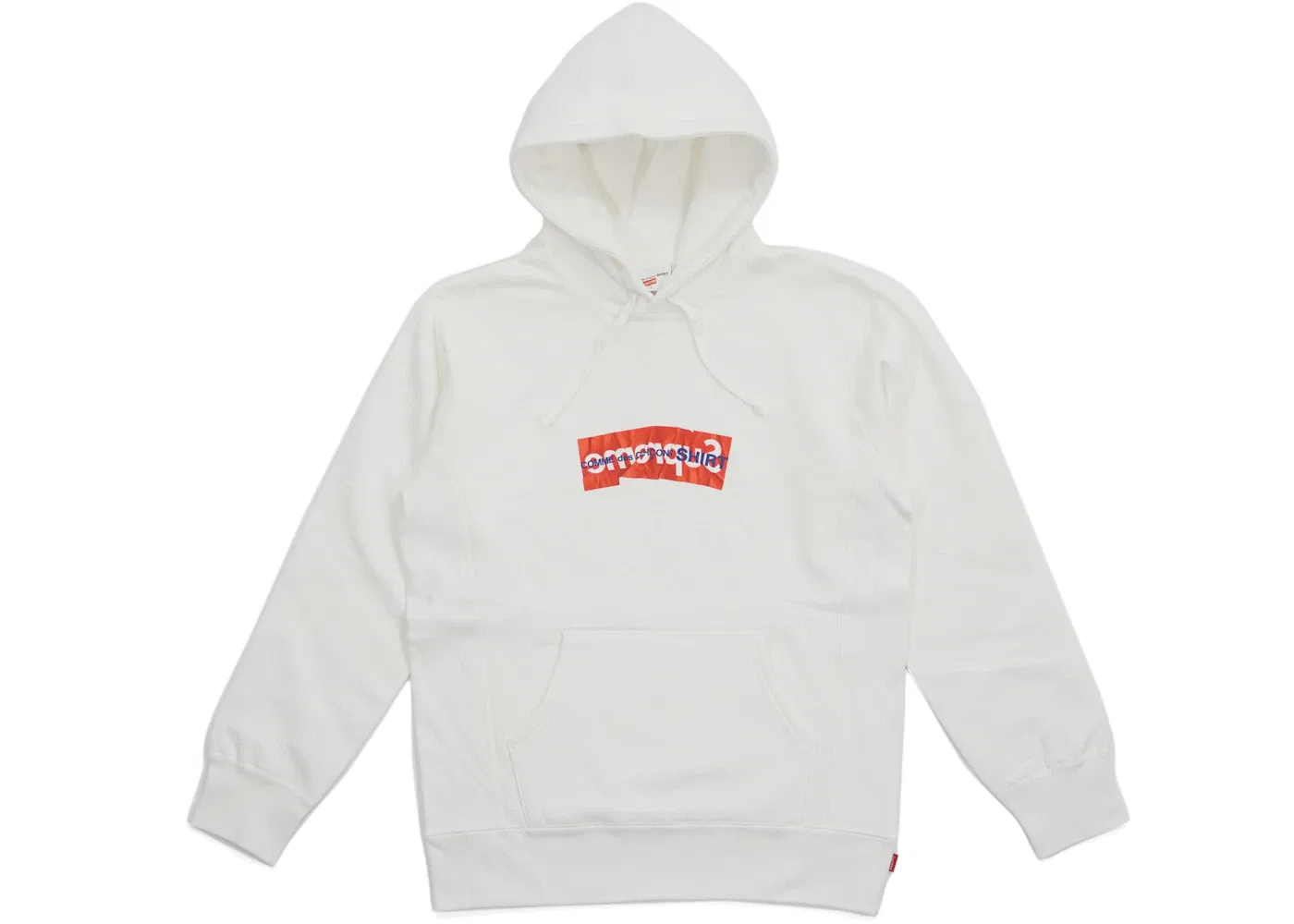 Мужской худи с принтом Box Logo Supreme Comme Des Garcons SHIRT, White