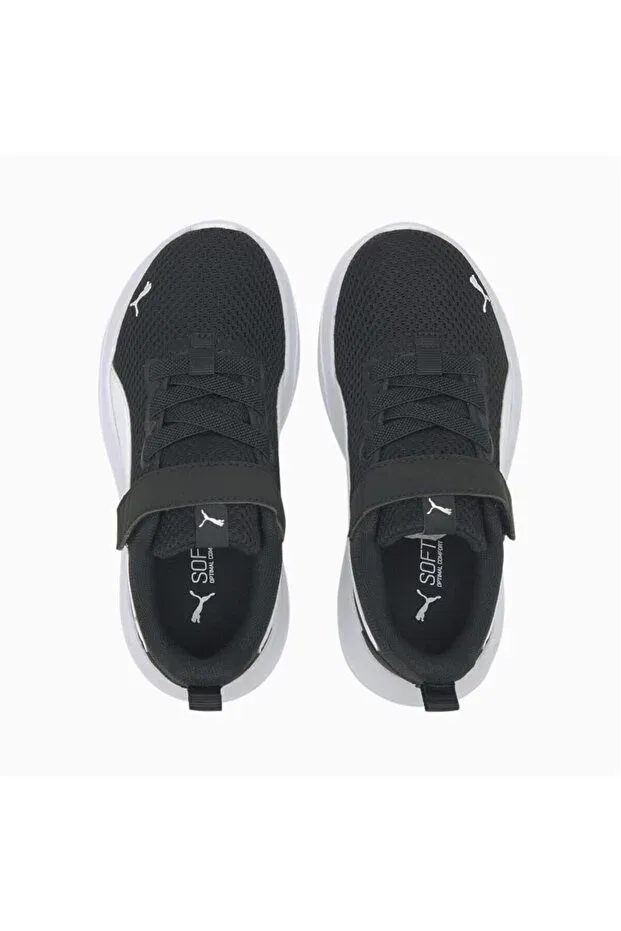 Детские кроссовки для девочек повседневные Anzarun lite ac ps Puma, Black-White — фото 4