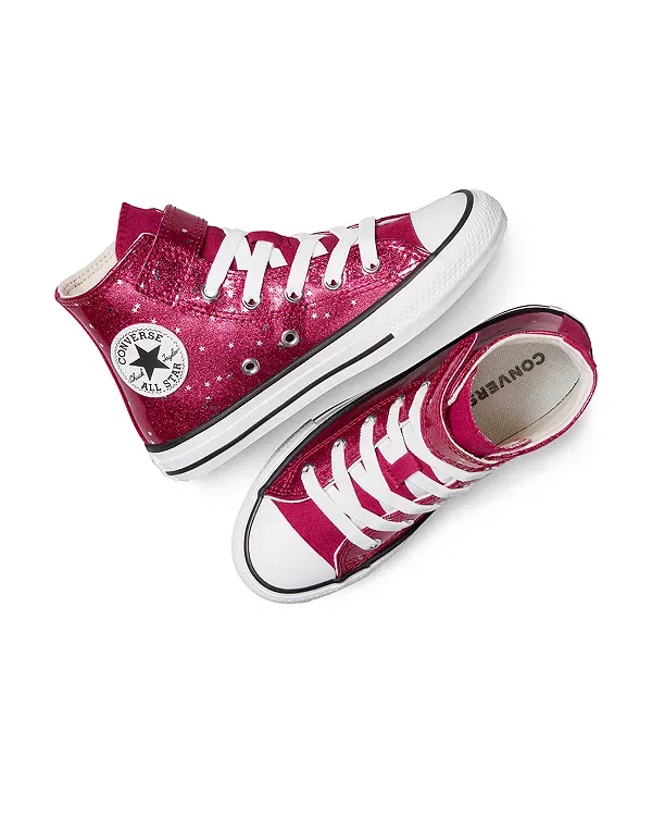 Детские спортивные кроссовки Chuck Taylor All Star Glitter Easy On для девочек - для малышей. Converse, красный — фото 3