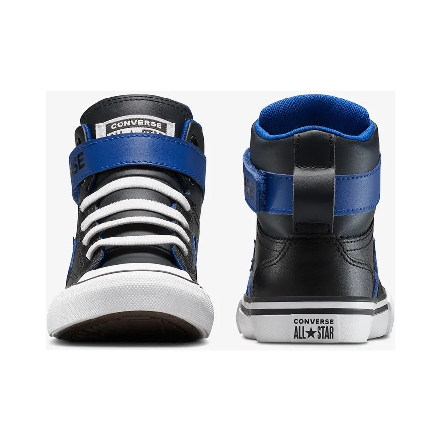Кроссовки детские с ремешком Pro Blaze Strap Leather Easy On Converse, Черный — фото 3