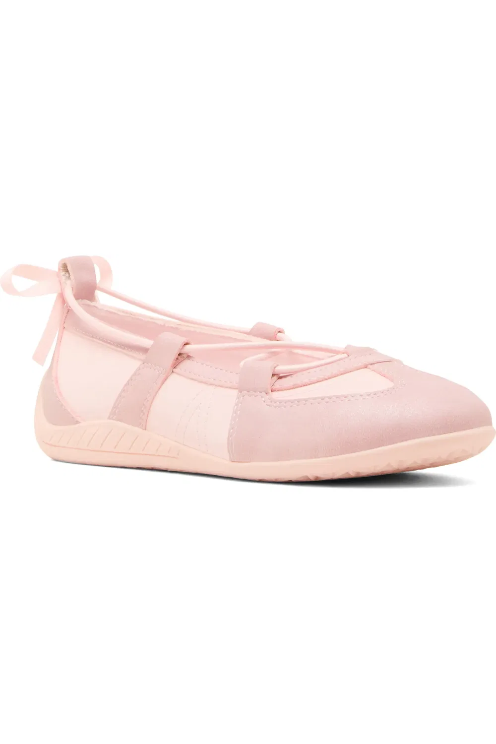Кроссовки спортивные детские с балеринскими шнурками JMeara Steve Madden, Blush