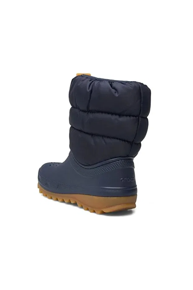 Детские ботинки для девочек с водоотталкивающим покрытием Classic Neo Puff Boot Crocs, Navy Blue — фото 4