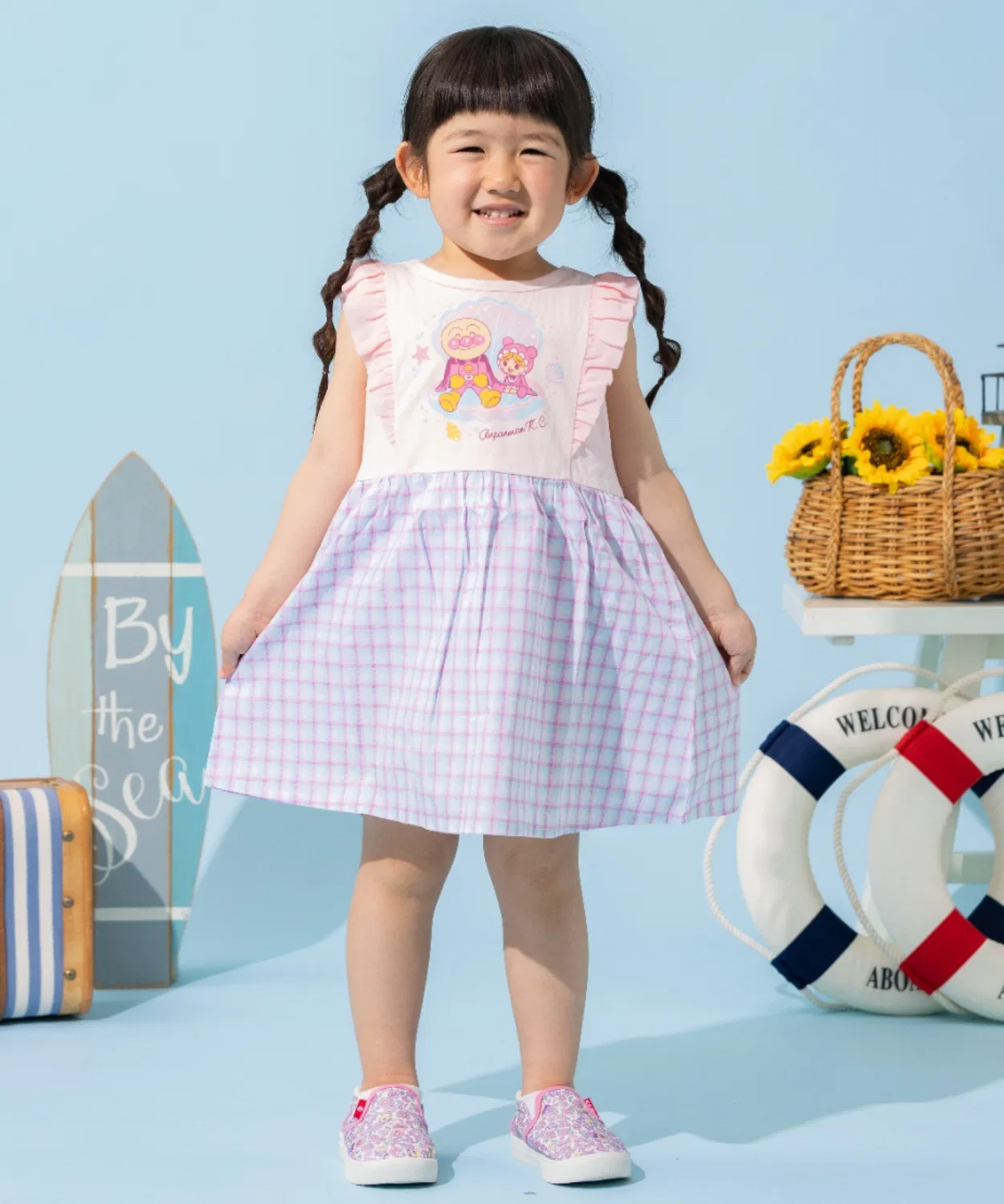 Детское платье для девочек с рюшами Anpanman Kids Collection, Pink