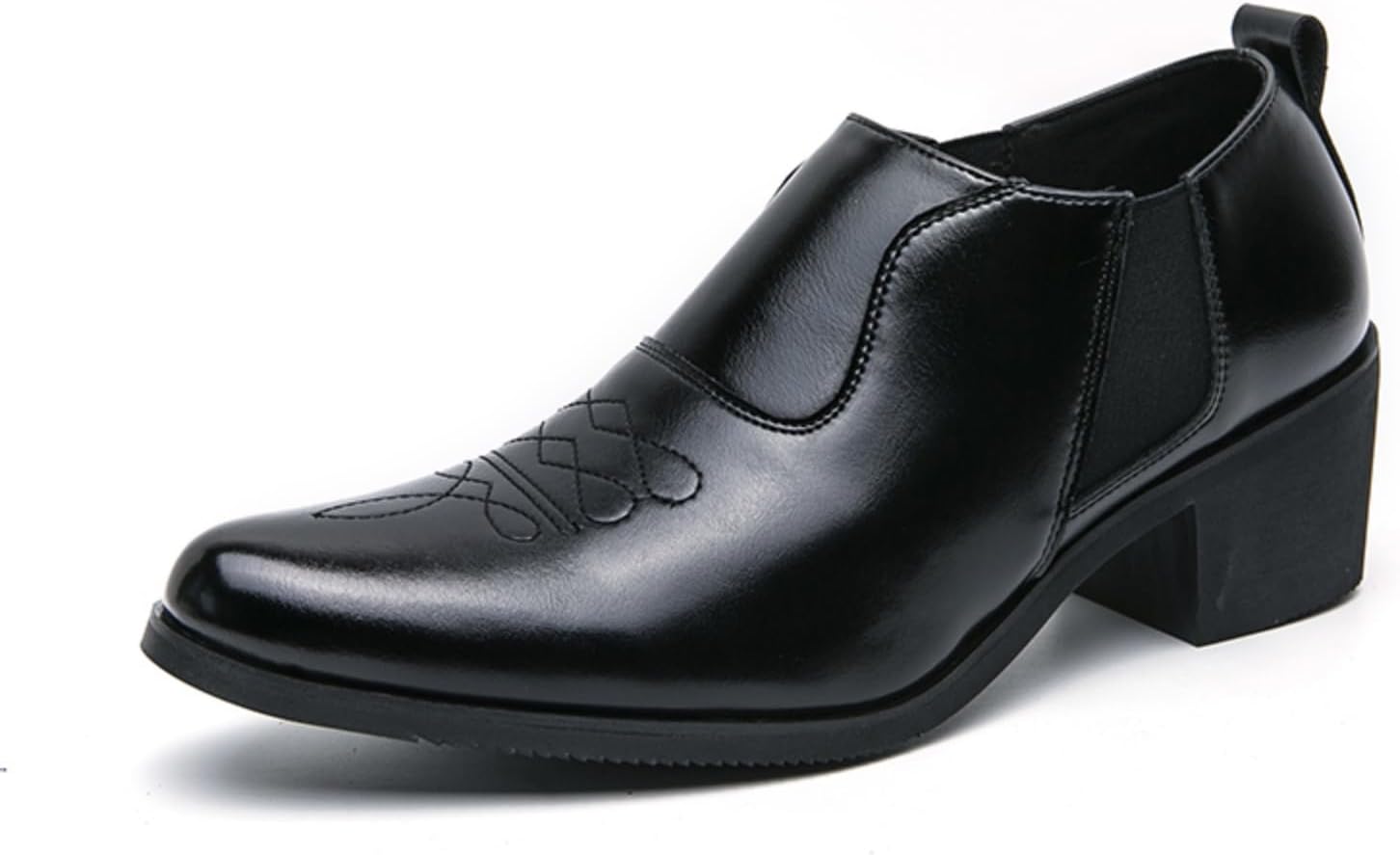 

Мужские кожаные ботинки Kpdwfms Chelsea, стильная формальная обувь - идеально подходят для вечерних мероприятий, деловых встреч и повседневной носки, черный