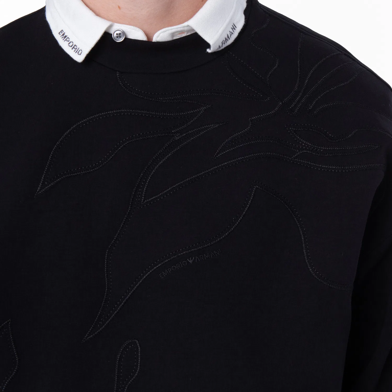 Свитшот с вышивкой Embroidered-Design Emporio Armani, Black Beauty — фото 3
