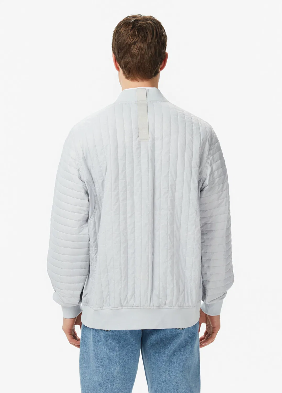 Бомбер Lacoste Relaxed Fit, серый — фото 3