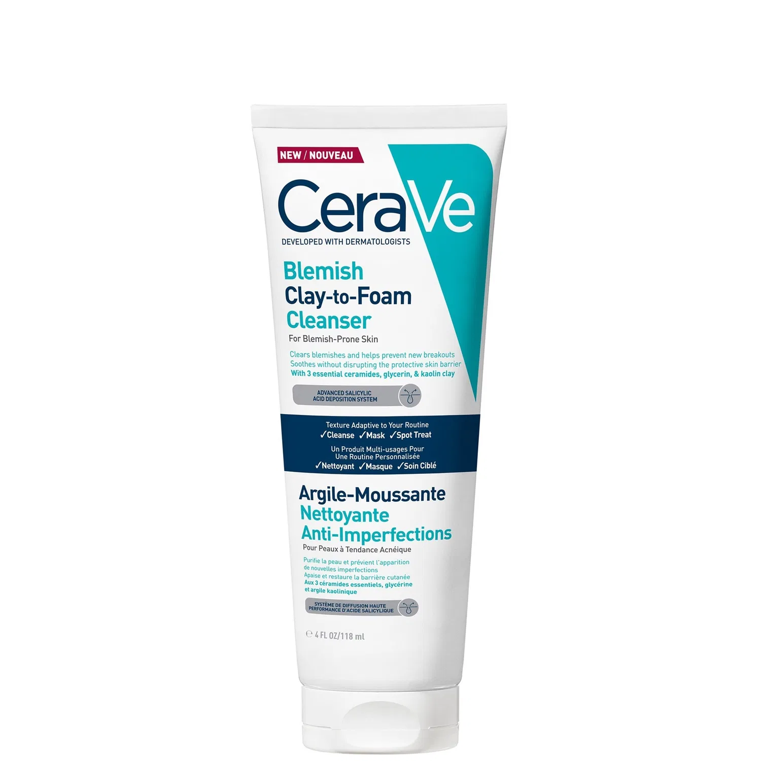 Очищающее средство с глиной и пеной для проблемной кожи 118 мл Blemish Clay To Foam Cleanser CeraVe