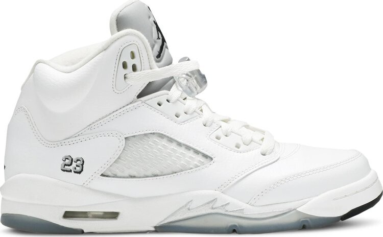 

Кроссовки Air Jordan 5 Retro BG Metallic White, белый