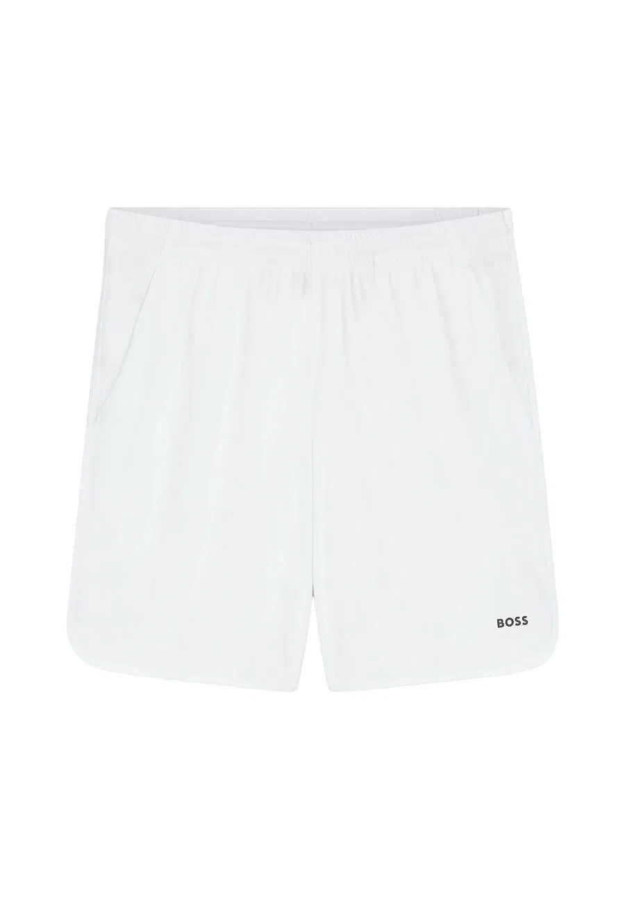 Спортивные брюки BOSS Regular Workout Pants 'Game' белого цвета