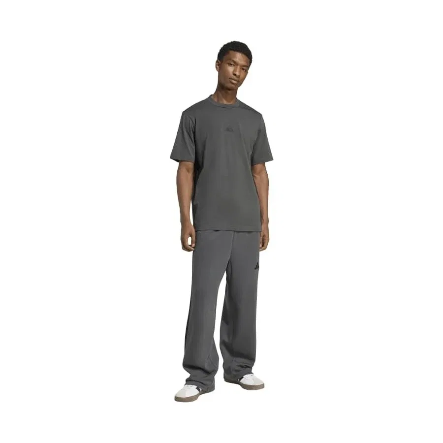 Мужская футболка с длинным рукавом Essentials 3-Stripes adidas, Цвет Grey Six Black — фото 4