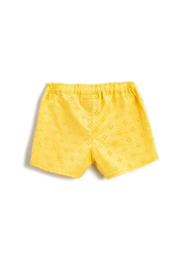 Детские шорты для девочек хлопковые с принтом Fisto Koton, Yellow 152
