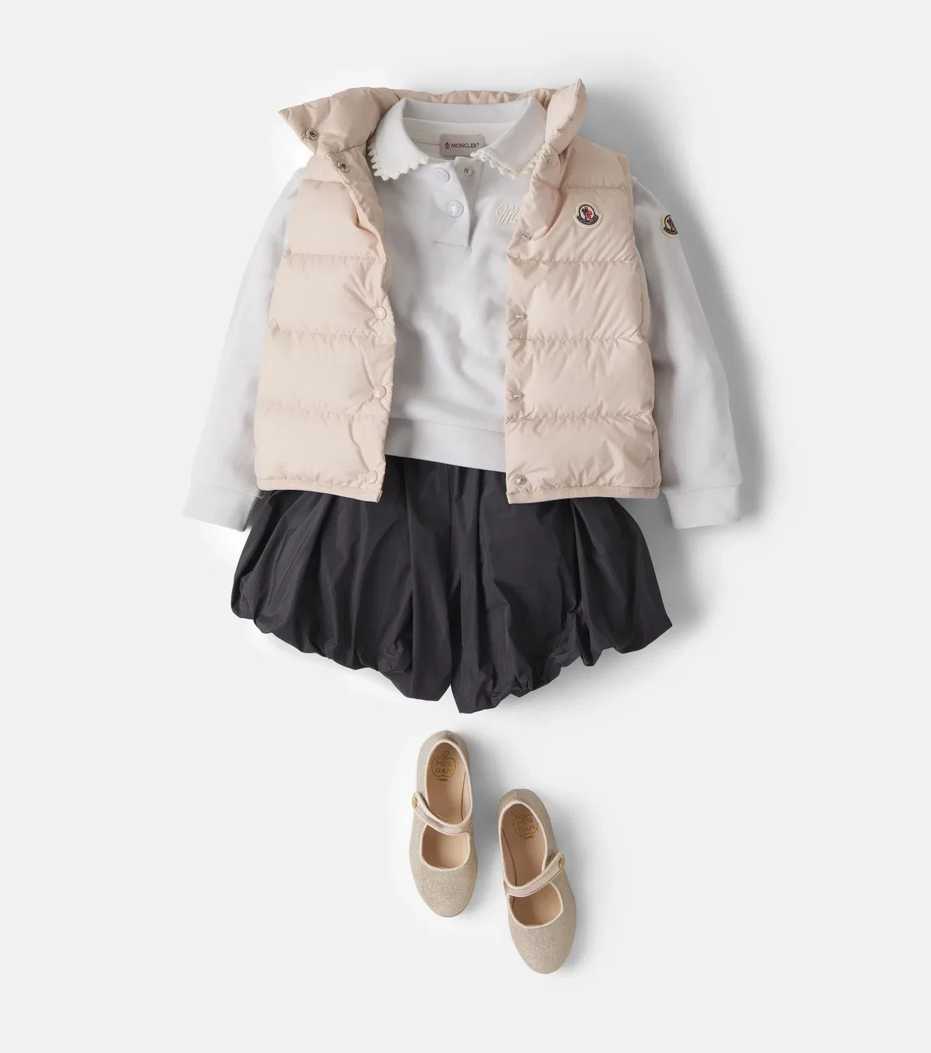 Флисовая толстовка-поло Moncler Enfant, синий — фото 2