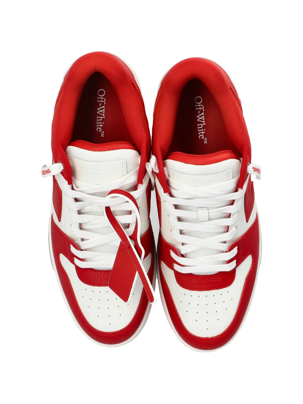 Кроссовки Out Of Office с деталями в виде стрелы Off-White, красный — фото 3