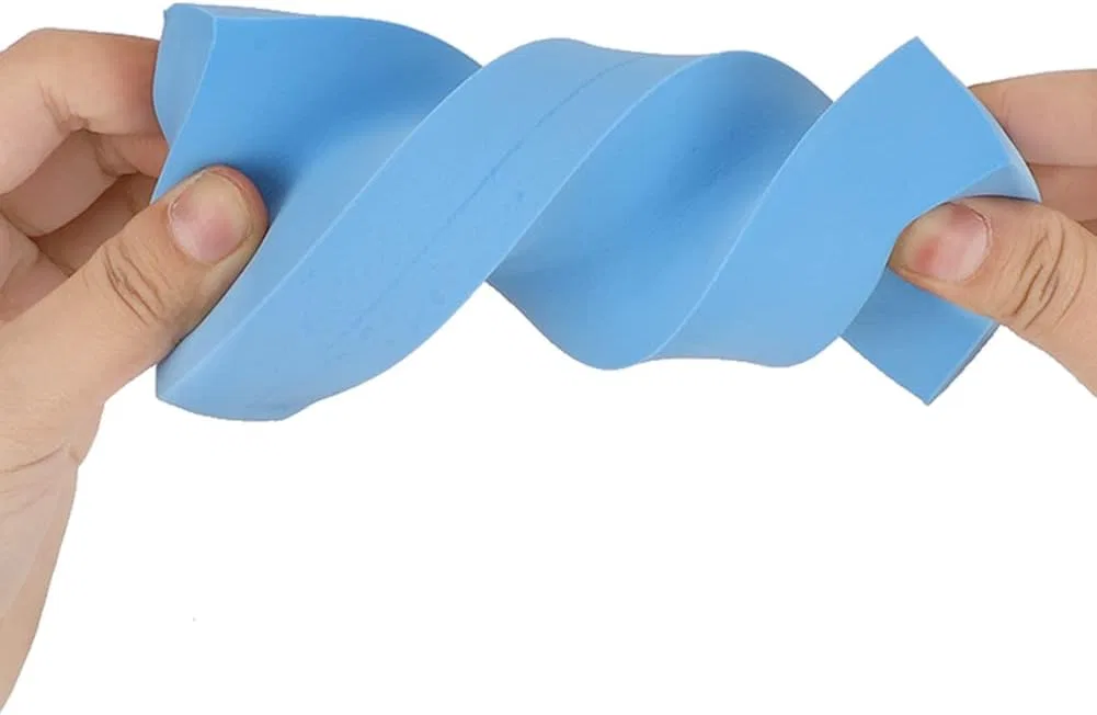 Банная губка для пилинга PVA, UYSTDMXKA, 10 шт, 16x6,7x3 см, Синий — фото 2