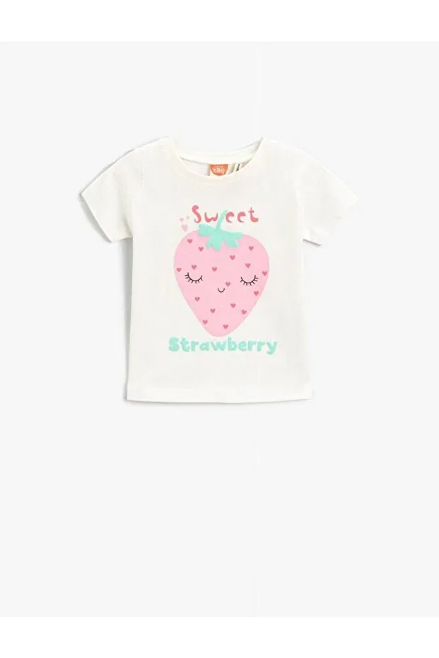 Детская футболка для девочек с принтом Ss22-Reg2 Koton, Multicolor