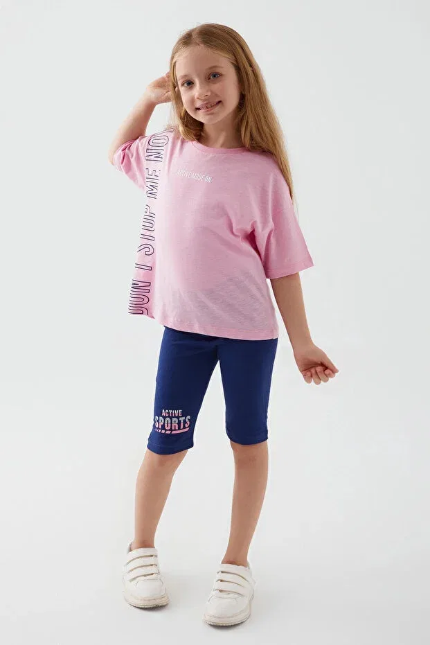 Детский комплект шорт для девочек Active Mood On Girls Bermuda Set Rolypoly, Pink — фото 3