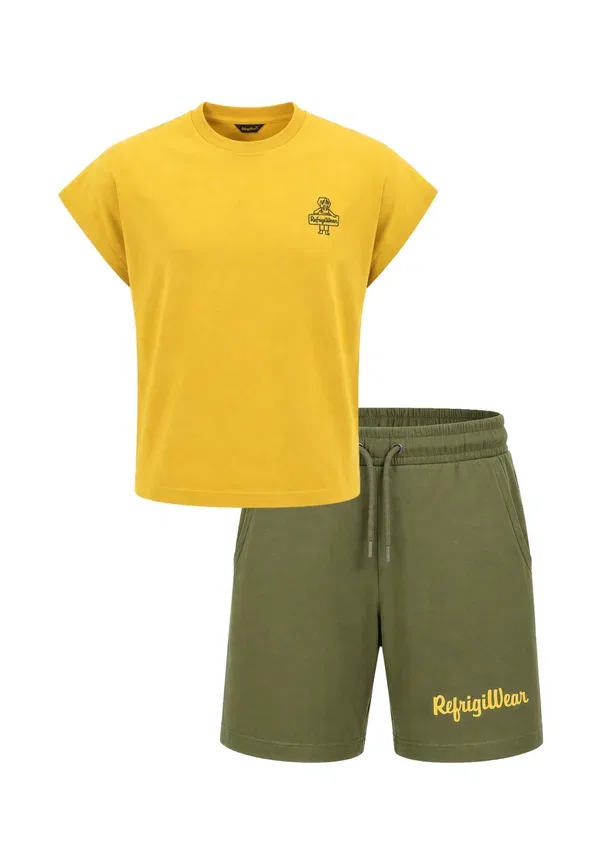 Брюки из 100% хлопка, модель Completo, бренд Refrigiwear, цвет mustard, горчичный