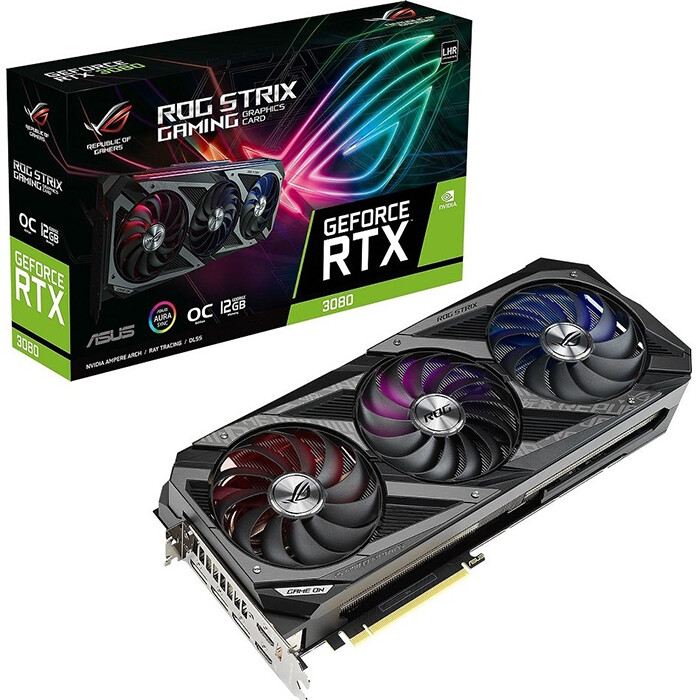 

Видеокарта Asus Rog Strix GeForce RTX 3080 Gaming OC LHR , 12GB