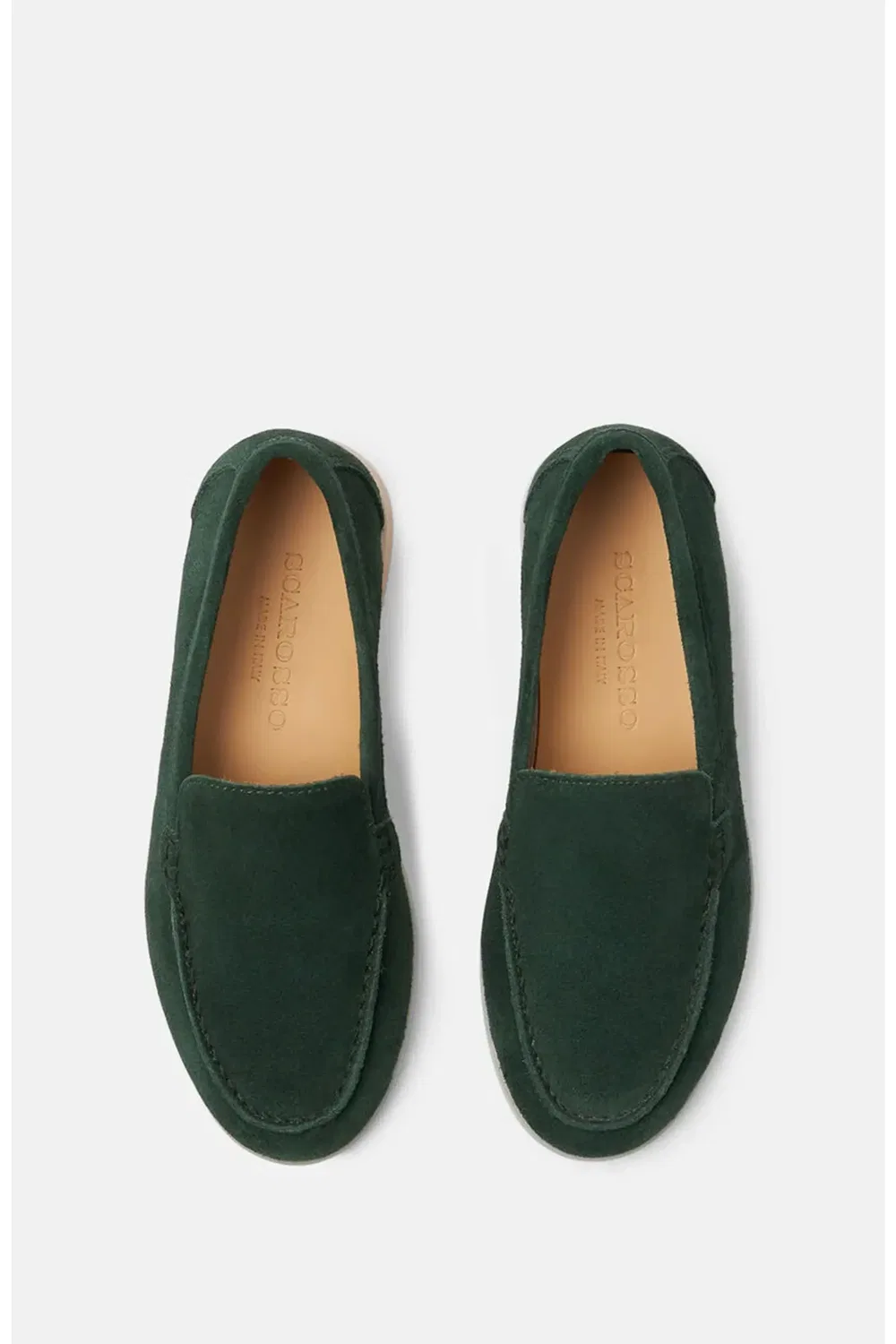 Детские туфли лоферы на плоской подошве Ludovica SCAROSSO, Green - Suede — фото 3