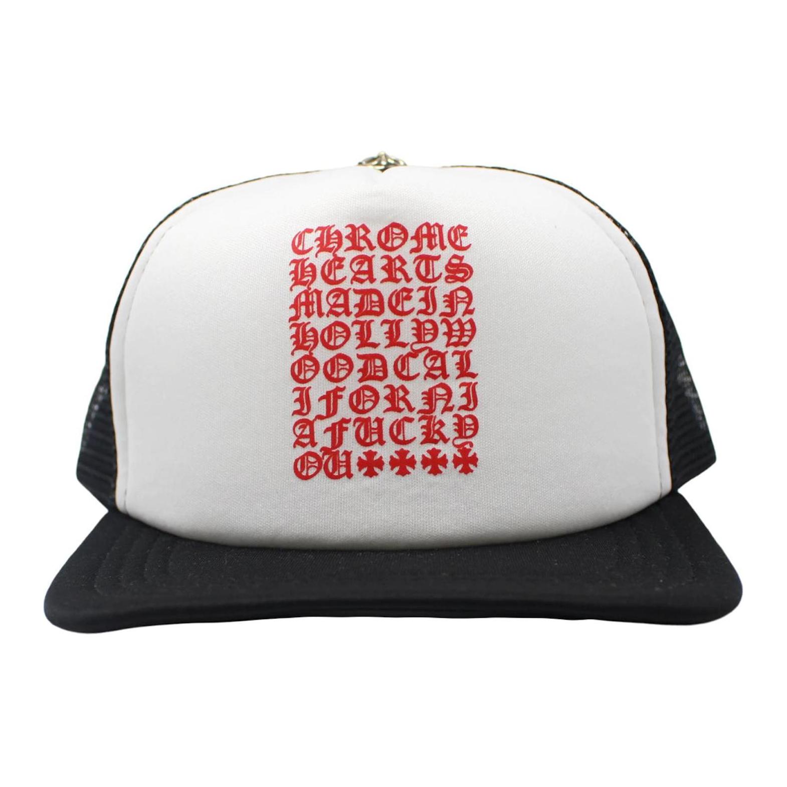 

Chrome Hearts Кепка дальнобойщика с таблицей для проверки зрения, Black White