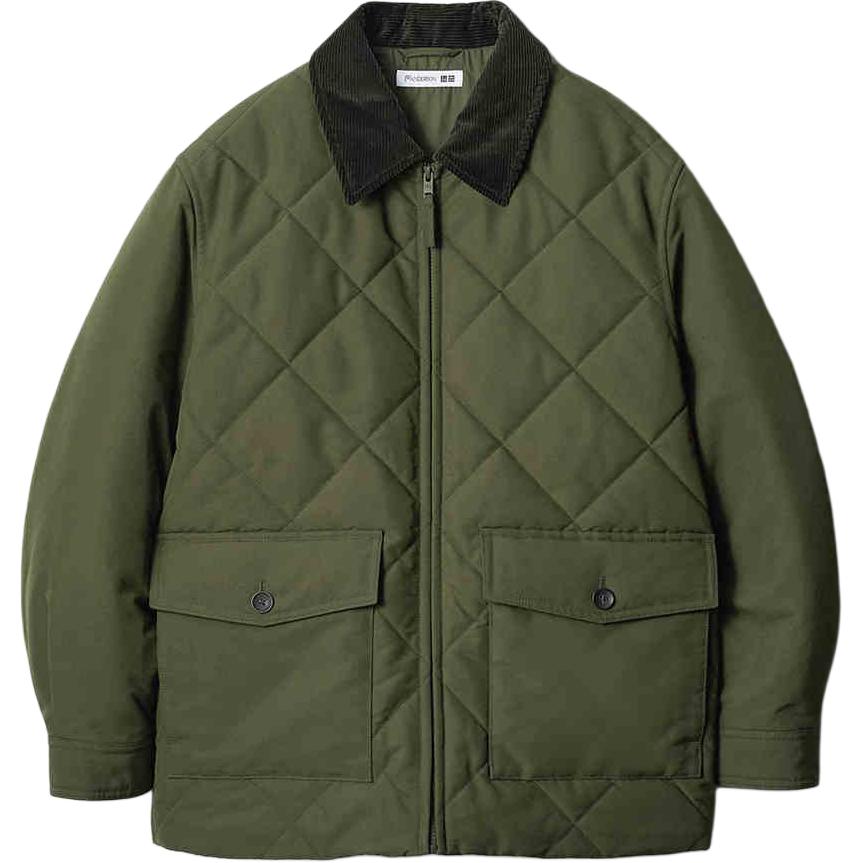Jw Anderson X JWANDERSON Совместная пуховая куртка мужская 57 Темно-оливковая UNIQLO — фото 2