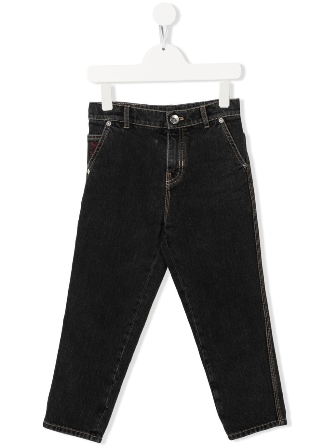 

Brunello Cucinelli Kids прямые джинсы, серый