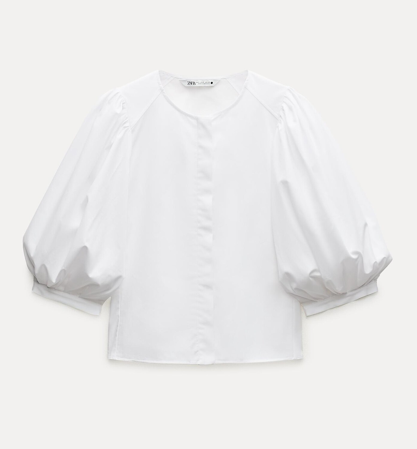 

Блуза Zara Zw Collection Poplin, белый