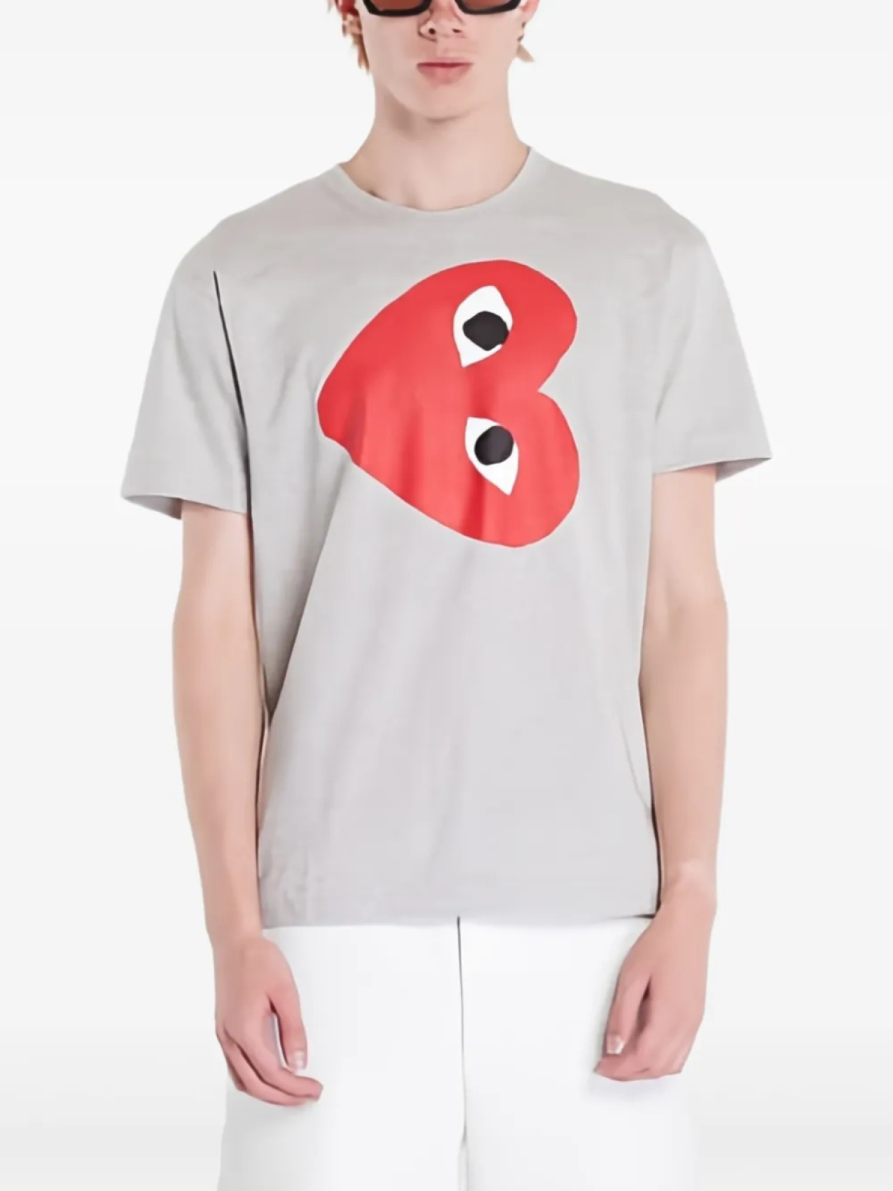 

Футболка с надписью «Играй в сердце» Comme Des Garçons Play