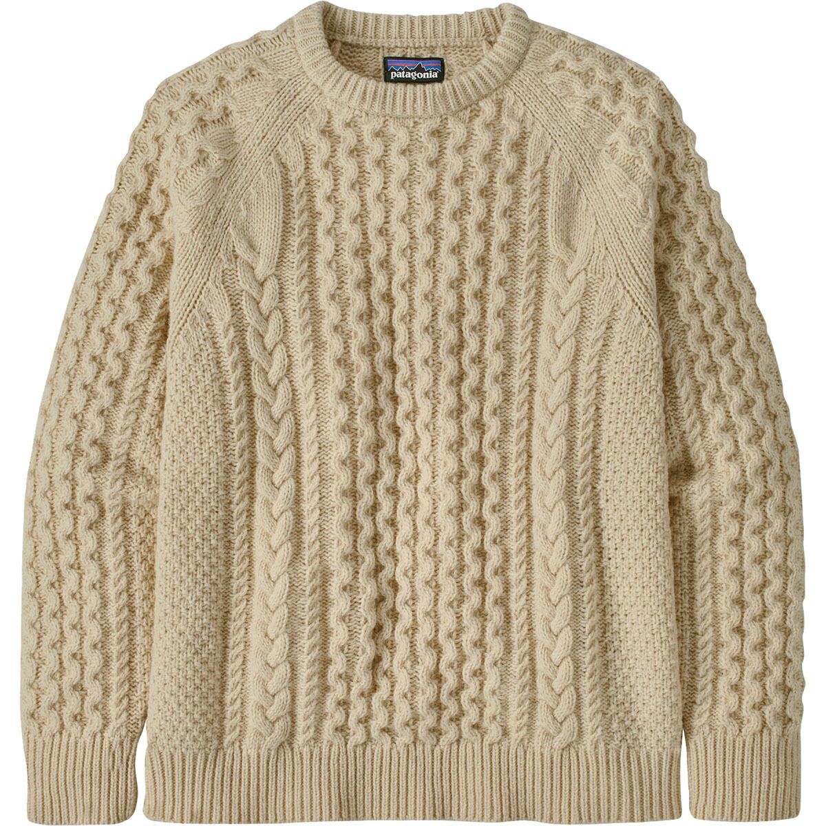 

Свитер Recycled Wool-Blend Cable Knit с круглым вырезом Patagonia, цвет natural
