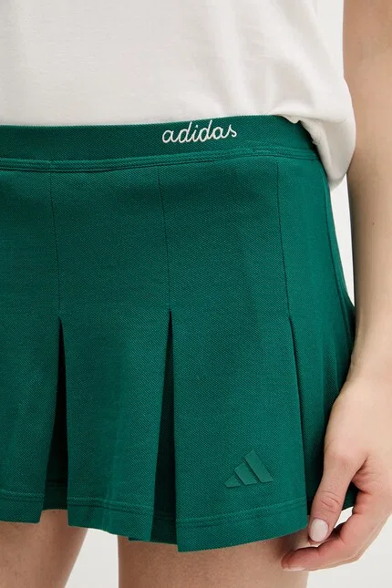 Юбка хлопковая Spódnica хлопок Adidas, зеленый — фото 4