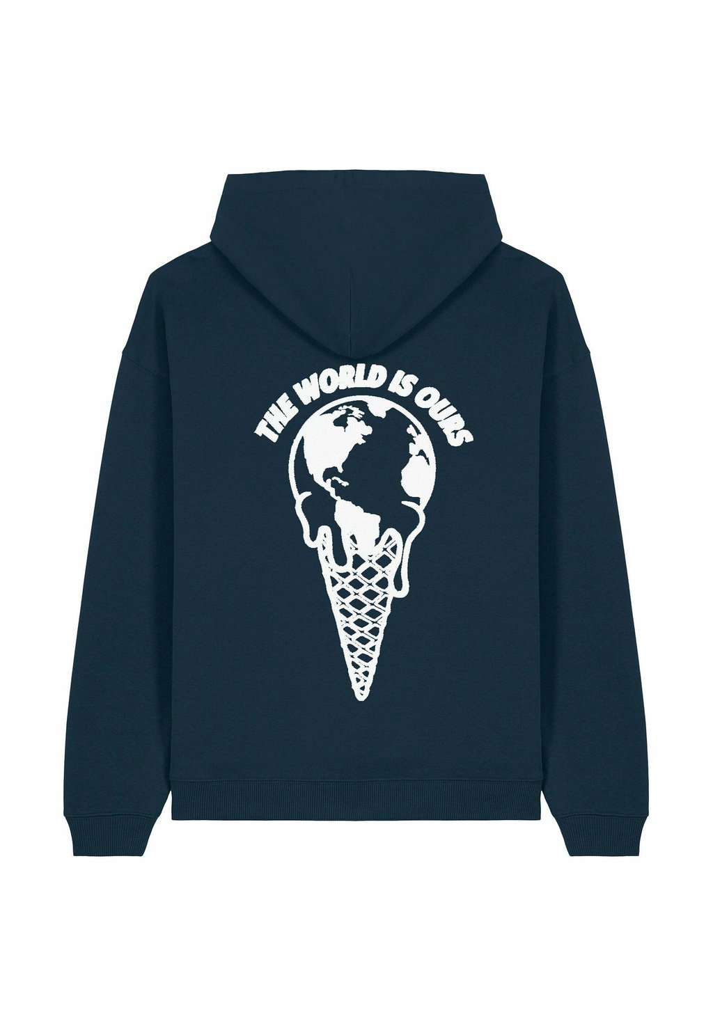 

Толстовка THE WORLD IS YOURS BACK PRINT UNISEX HEAVYWIEGHT - Hoodie Mira Paris, темно-синий
