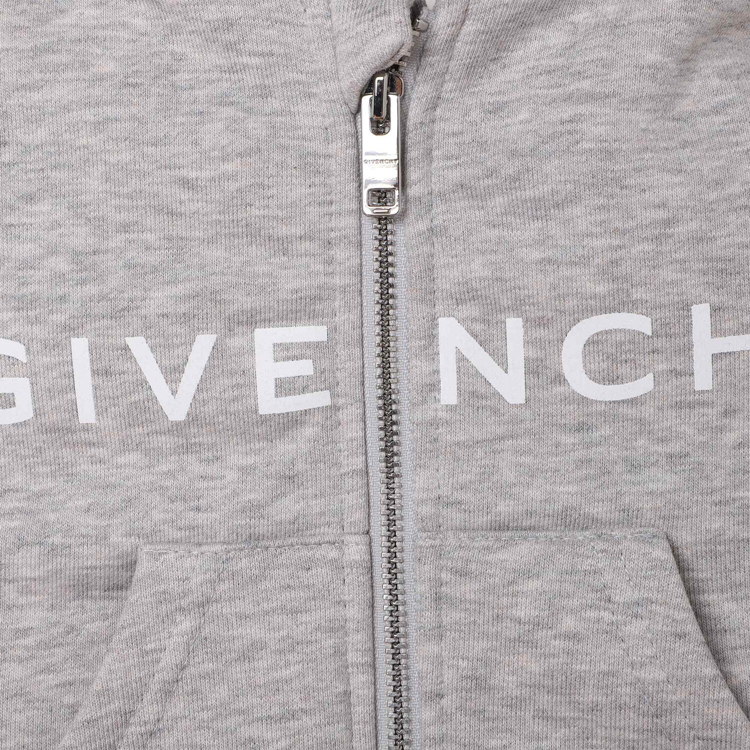

Серый хлопковый худи на молнии Givenchy, серый