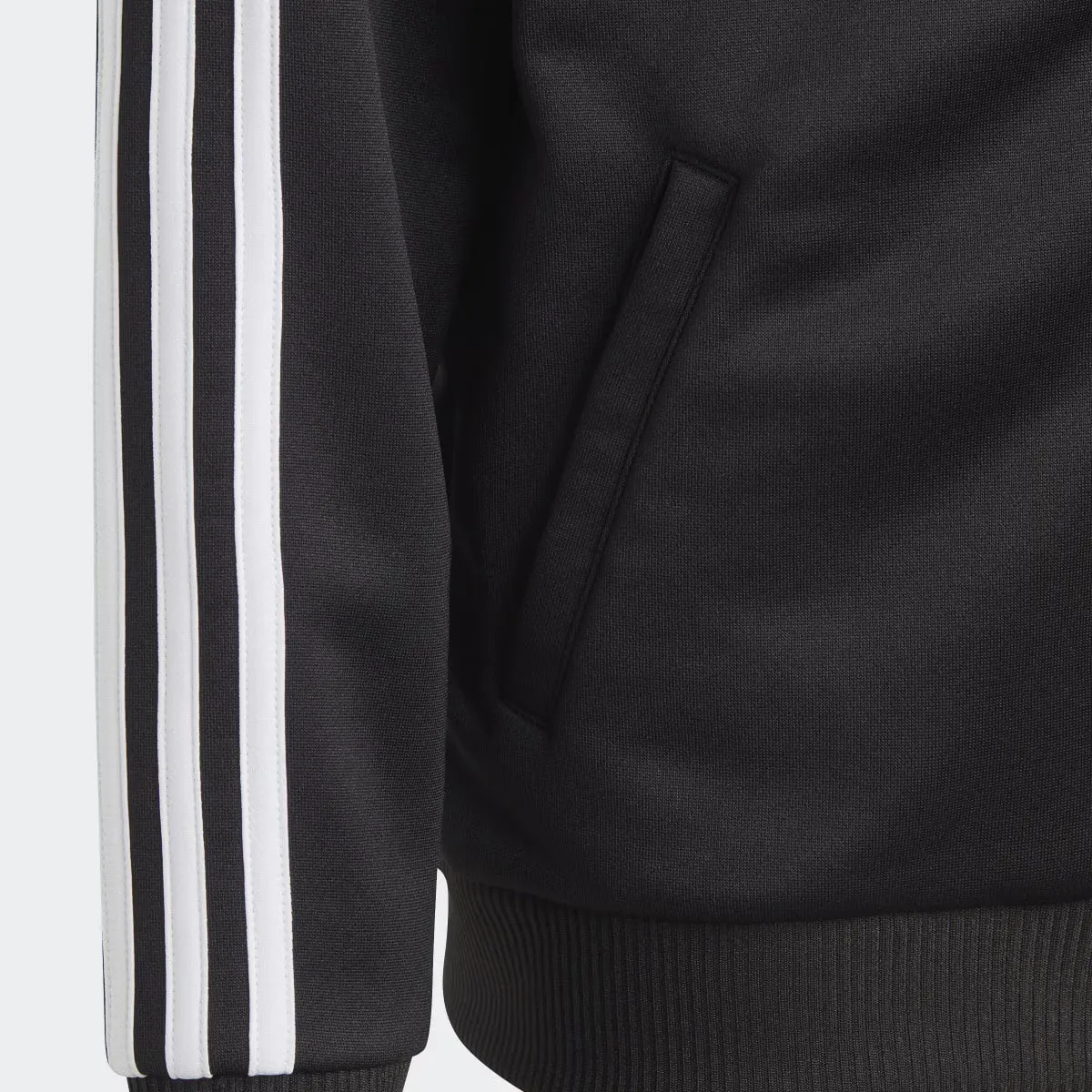 Детская куртка adidas Train Essentials AEROREADY Regular-Fit с тремя полосками, черный/белый — фото 3